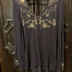 Free people navy beaded tunic
